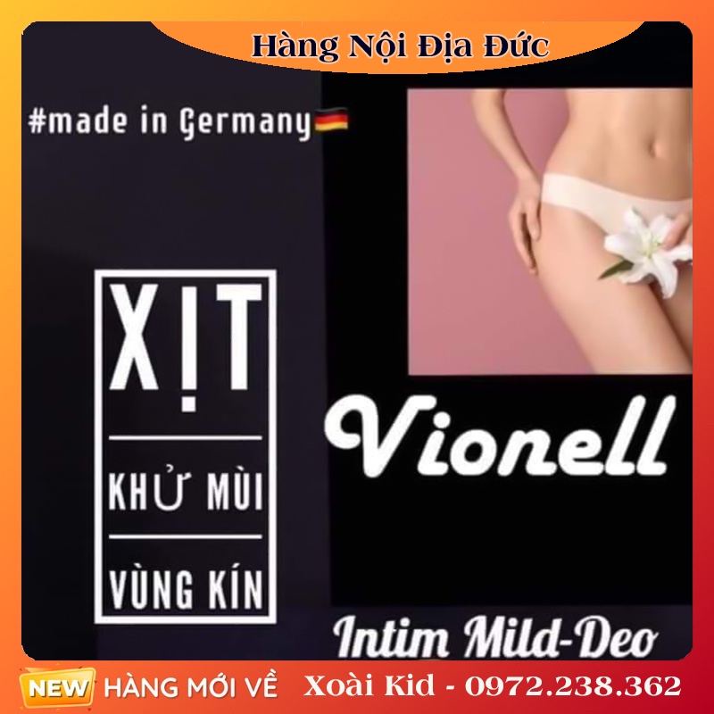 XỊT KHỬ MÙI VÀ KHÁNG KHUẨN VÙNG ÂM ĐẠO VIONELL INTIM CỦA ĐỨC -DATE MỚI NHẤT
