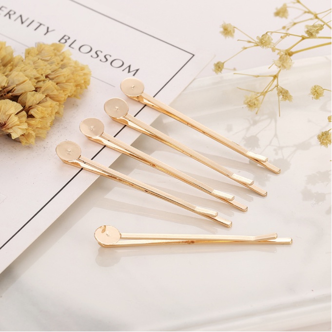 Gói 10 phôi kẹp tóc, cặp tóc cho các bạn làm trang trí, đính nạm charm, DIY