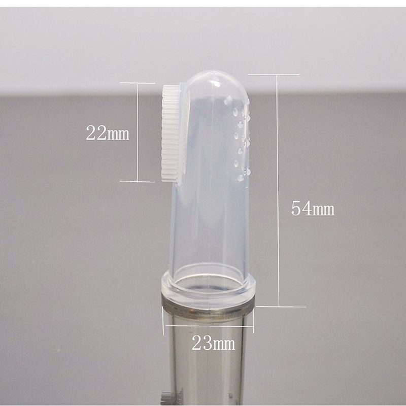 Rơ lưỡi silicon xỏ ngón có hộp đựng cho bé