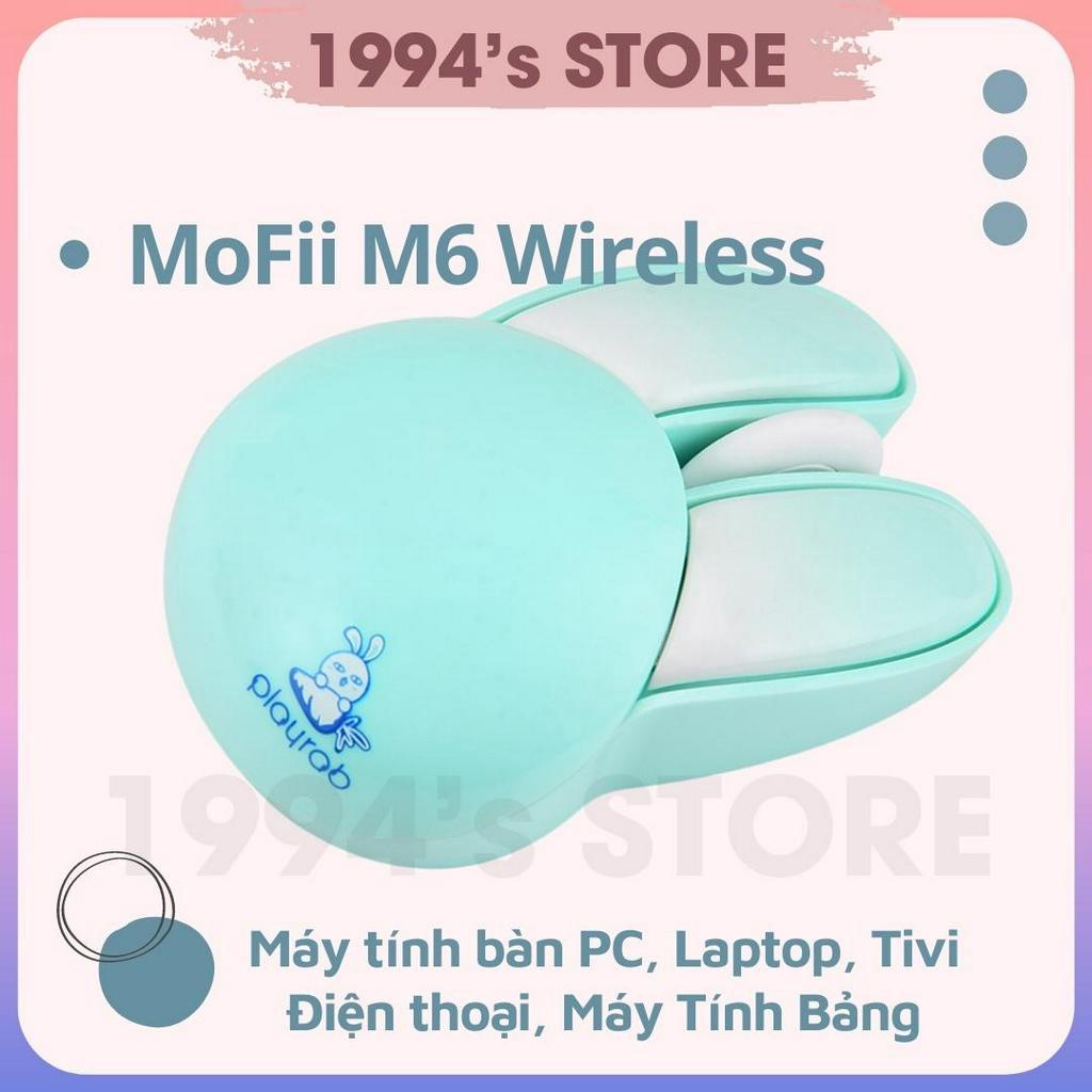 Chuột máy tính silent không dây MOFII M6 tai thỏ Playgrab Pippi Rabbit - Dùng cho Laptop, PC, Tivi