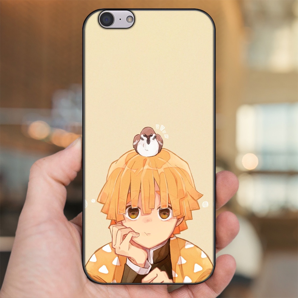 Ốp lưng Oppo A39, F3 Lite viền đen in hình Zenitsu Kimetsu no Yaiba