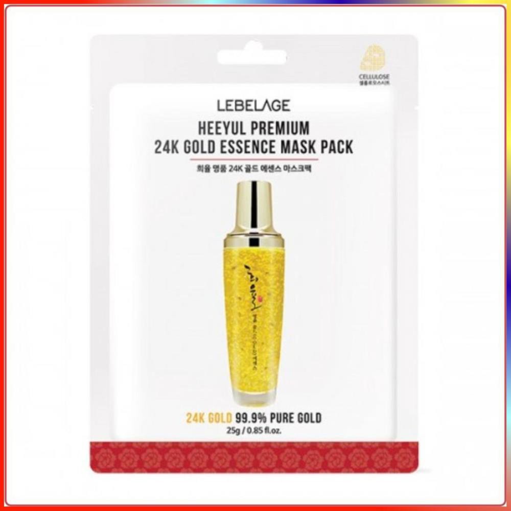 MẶT NẠ TINH CHẤT VÀNG LEBELAGE Heeyul Premium 24k Gold Essence Mask Pack