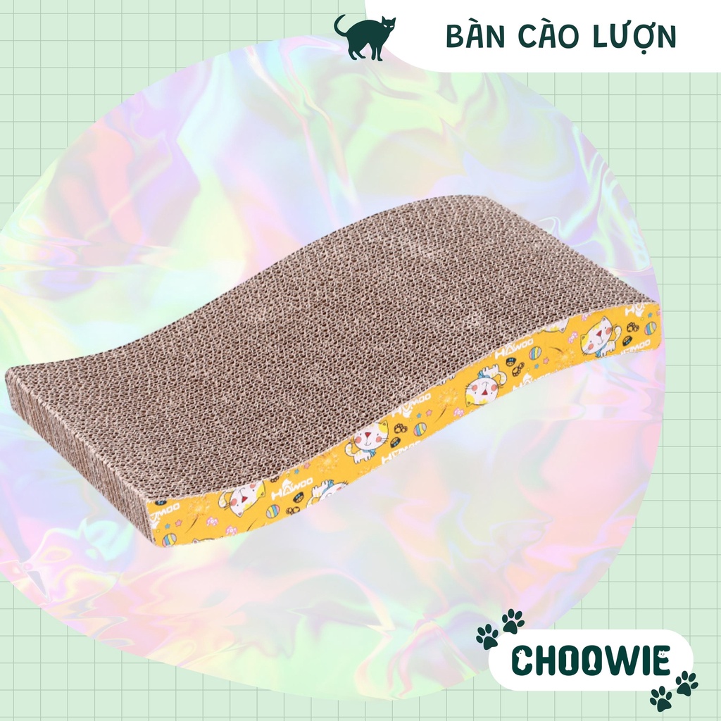 Bàn cào lượn sóng giúp mèo thư giãn Kích thước 44*25 cm Choowie Pet Shop