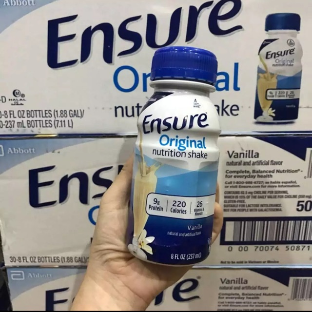 30 chai sữa Ensure hương vani cho người cao tuổi , hàng chính hãng từ USA
