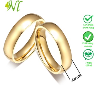 Nhẫn cặp Người Đẹp Vì Lụa không đen dị ứng (1 cặp)