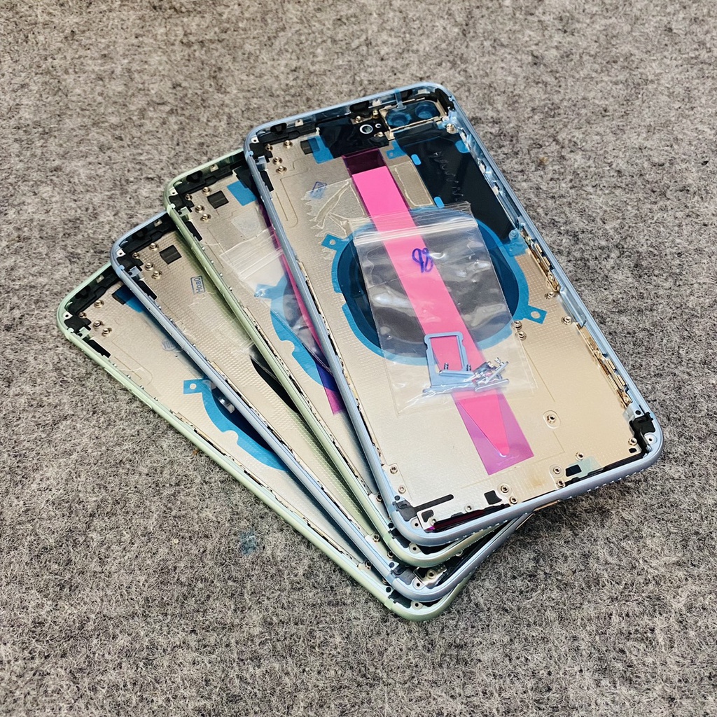 Vỏ thay thế 8plus viền tròn màu xanh dương, xanh ngọc