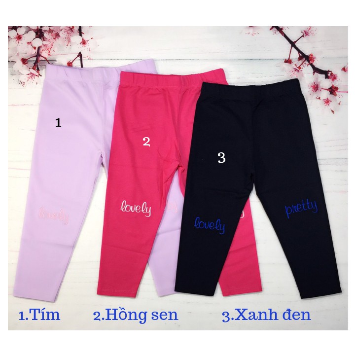 Quần leggin bé gái đẹp từ 8-18kg - Chất thun cotton mềm mịn -Tomchuakids