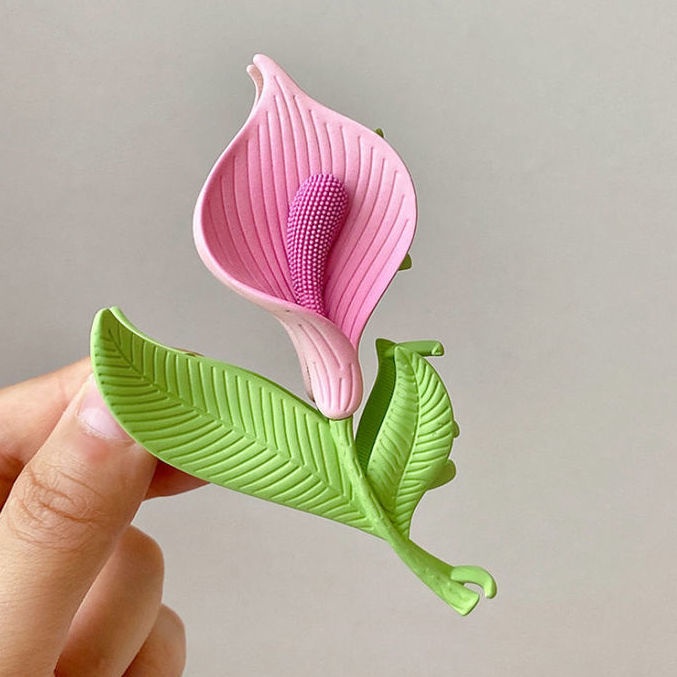 Kẹp Tóc Hình Hoa Màu Hồng Thanh Lịch Thời Trang Mùa Hè Cho Nữ