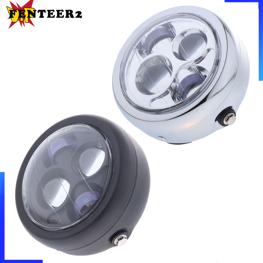 (Fenteer2 3c) Đèn Pha Led Hình Tròn Cho Xe Mô Tô 6.5 &quot;Inch