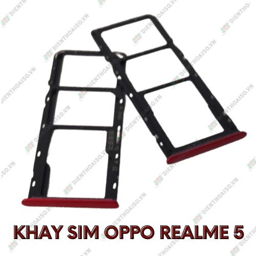 Khay sim oppo realme 5 đỏ