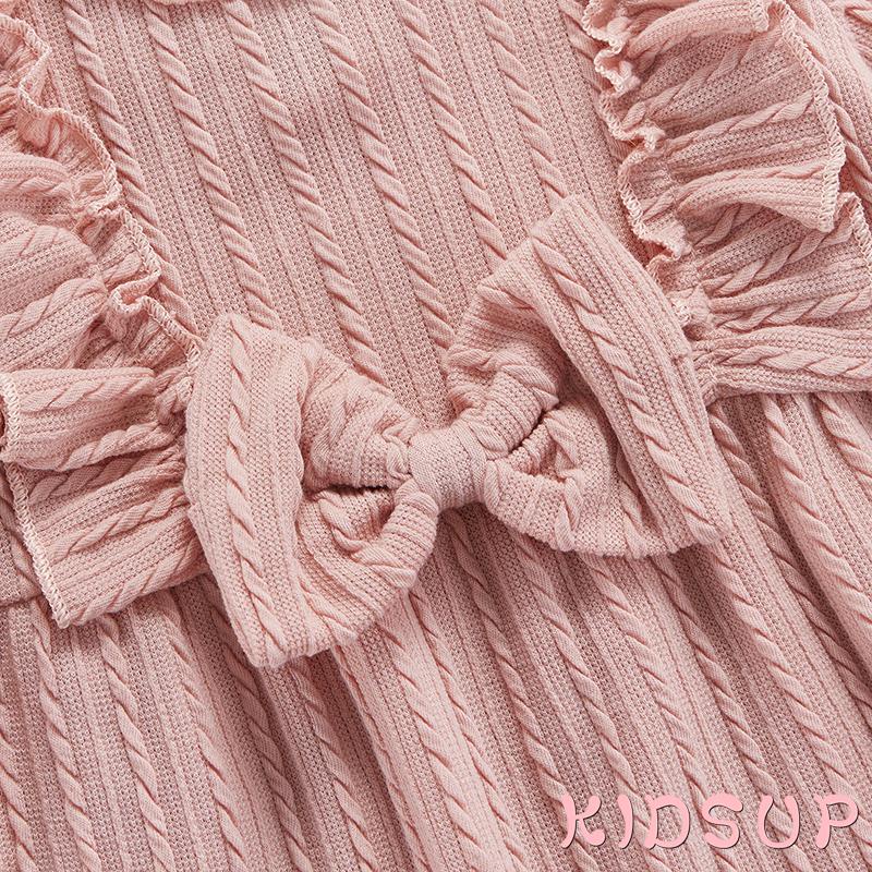 Set Áo liền quần tay dài cổ tròn + băng đô cài tóc nhiều màu sắc cho bé