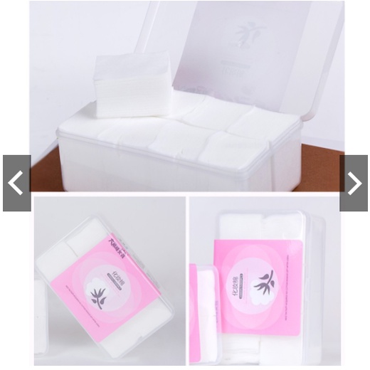 [HÀNG CÓ SẴN] HỘP BÔNG TẨY TRANG 3in1 cotton 100% mềm mịn hộp 320 miếng