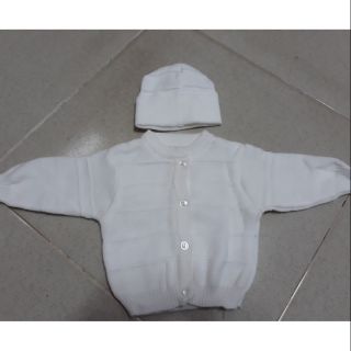 TẶNG THÊM MŨ LEN SƠ SINH HOẶC NINJA vs ĐƠN HÀNG TỪ 200K  #Bộáo len trắng RỬA TỘI  Em Bé 0-5 tháng KÈM MŨ