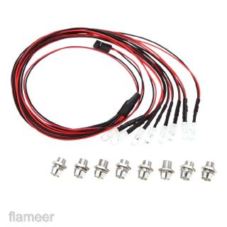 8 LED 5mm White Color Red Color LED Lights Set Kit for HSP RC Car Auto