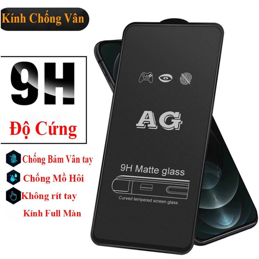 Kính Cường Lực iPhone Chống Vân Tay AG iP 7Plus,8Plus,x,xs,xsmax,11,11pro,11promax,12,12pro,12promax,13,13pro,13ProMax