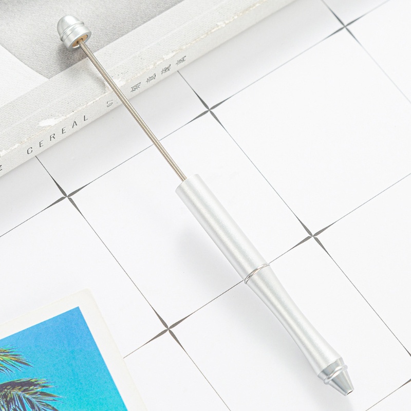 Bút Bi Mực Đen Xỏ Hạt Kim Loại Sáng Tạo DIY