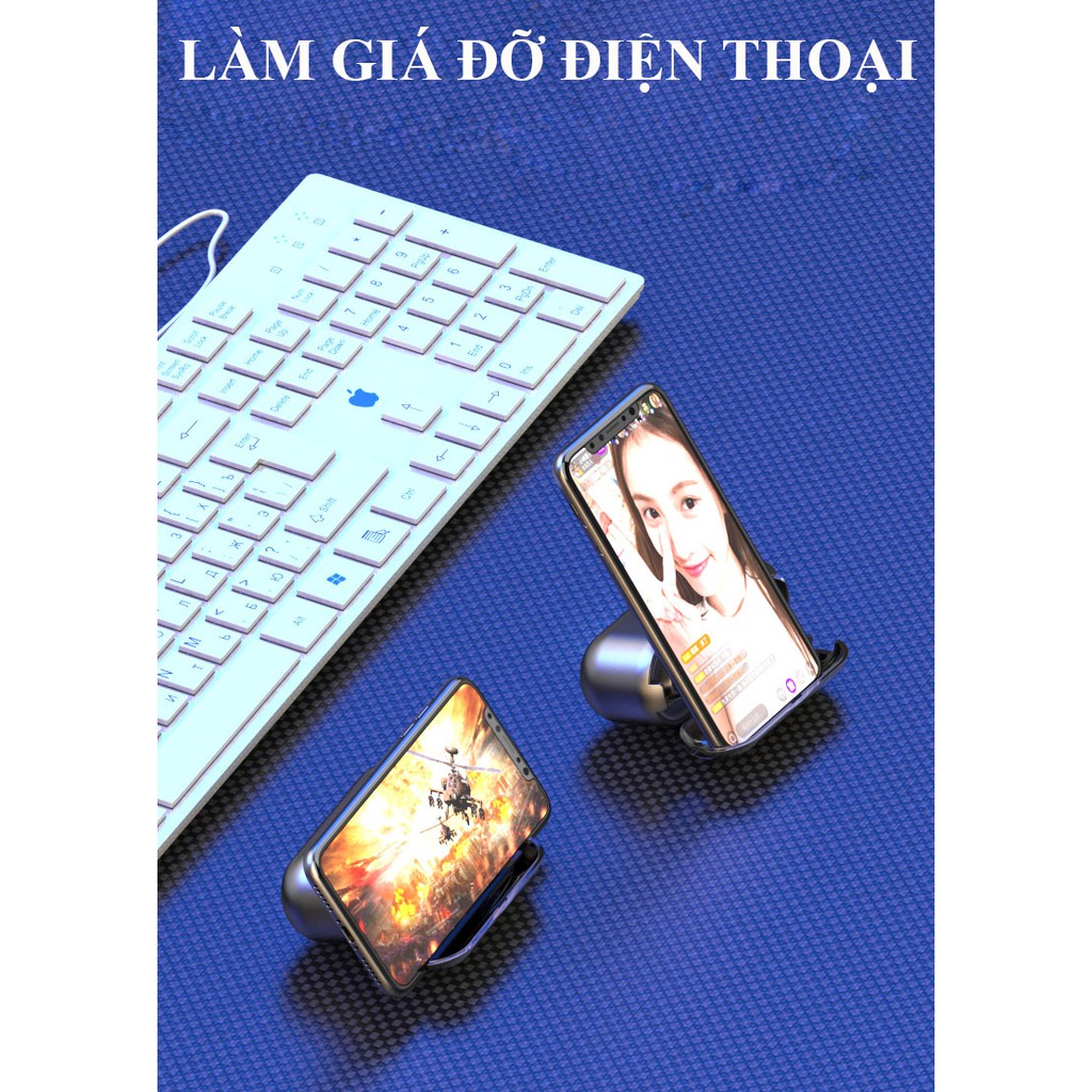 Tai nghe không dây bluetooth F9-8 pin trâu 2000Mah, có thể làm giá đỡ điện thoại