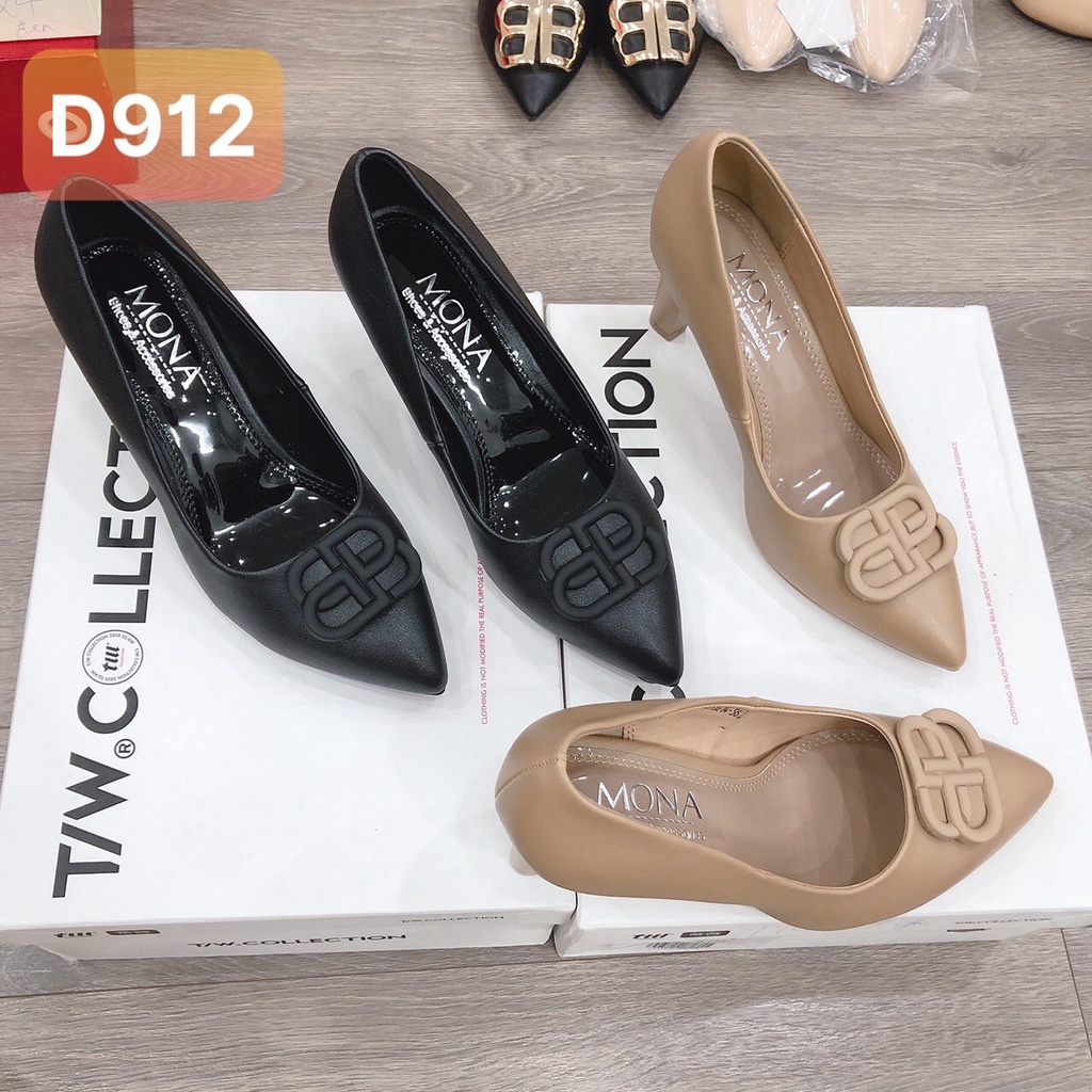 Giày công sở nữ gót trụ 8cm - D912