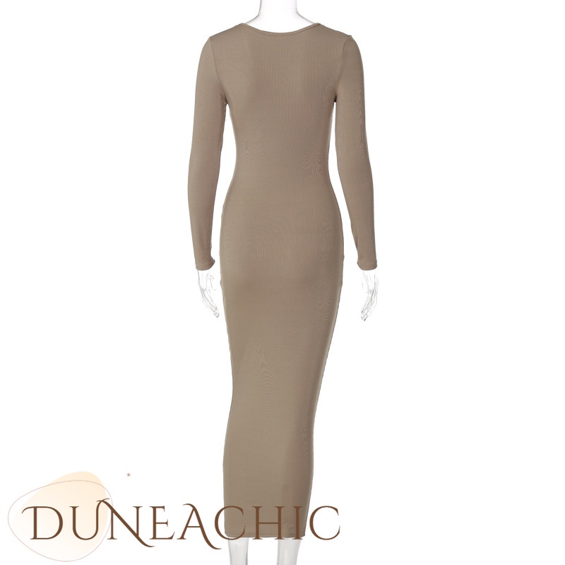 DUNEA Đầm Ôm Cổ Chữ U Quyến Rũ Dành Cho Nữ