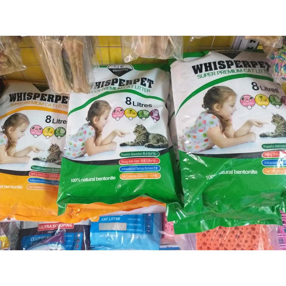 Cát vệ sinh mèo Whisperpet 8L