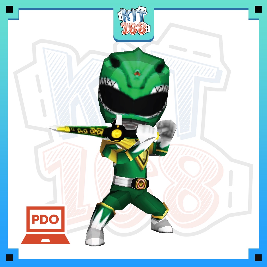 Mô hình giấy Anime Game Green Ranger - Power Rangers