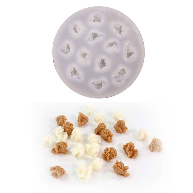Khuôn Silicone Tạo Hình Làm Bánh Kẹo Hình Bắp Rang 3D