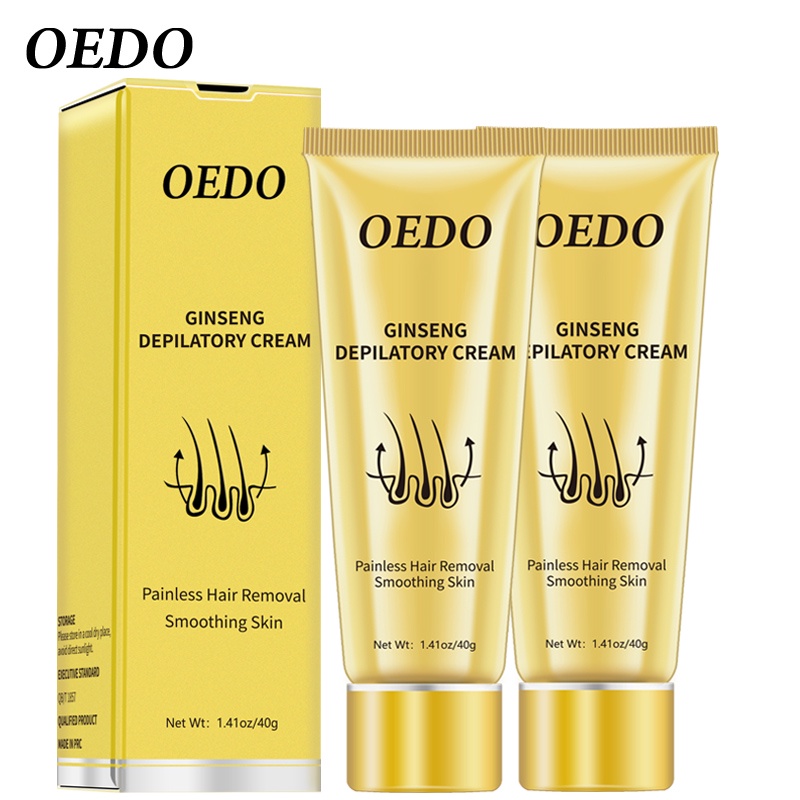 Set 2 tuýp kem tẩy lông OEDO  chiết xuất nhân sâm cho nam và nữ