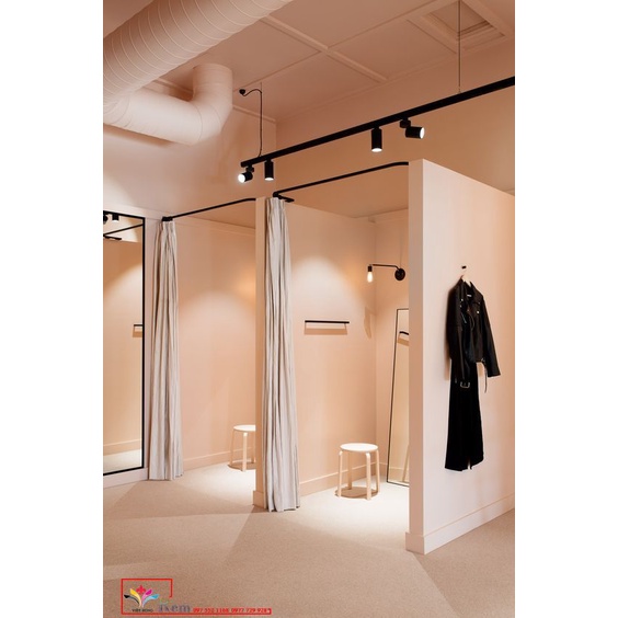 Rèm thay đồ shop quần áo