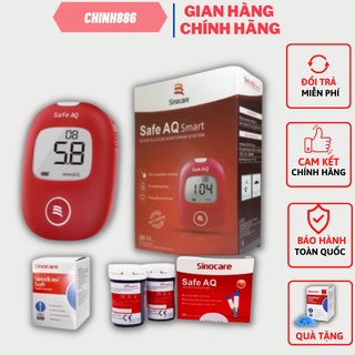 Máy đo đường huyết Sinocare Safe AQ chính hãng ĐỨC kèm 50 que thử TẶNG THÊM 50 kim lấy máu