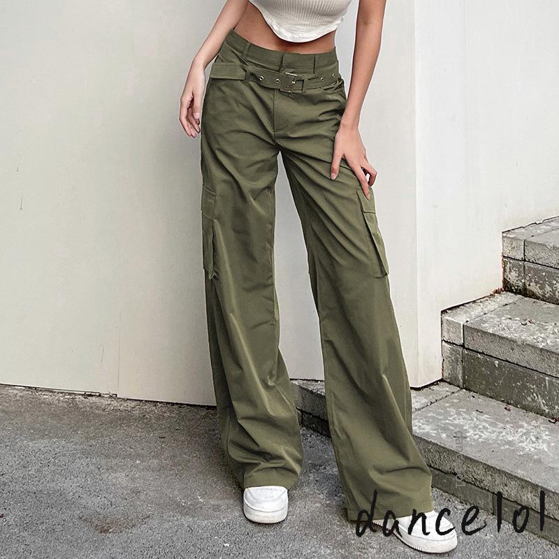 Quần Dài Eo Cao Màu Trơn Phối Túi 1O1 Thời Trang Cho Nữ