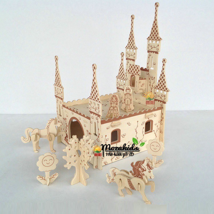 Đồ chơi lắp ráp gỗ 3D Mô hình Princess Castle