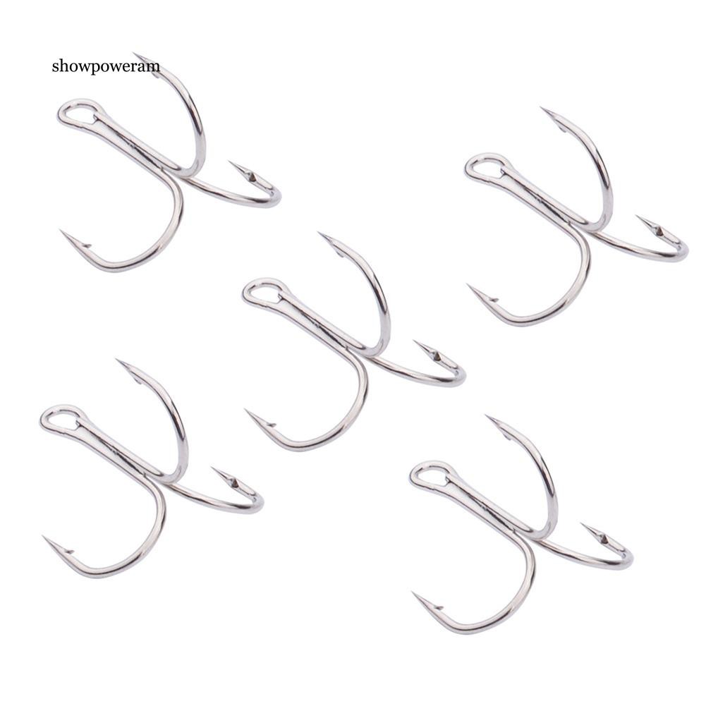 Set 50 Mồi Câu Cá Ba Lưỡi Bằng Thép Cacbon Chất Lượng Cao