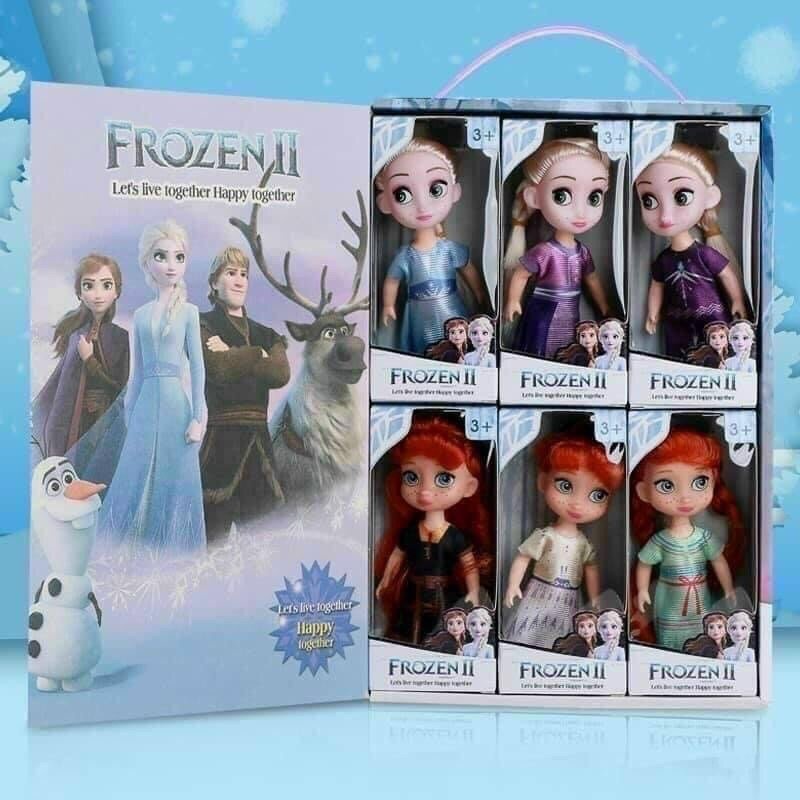 Bộ 6 búp bê Elsa Anna Frozen 2  Cho Bé HÀNG FULL BOX