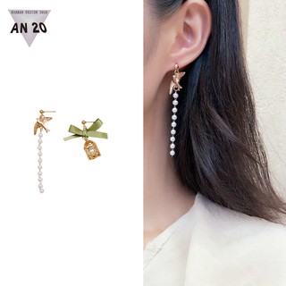 Bông tai ✨ Mạ vàng lồng chim Phong cách rừng xinh xắn cho nữ