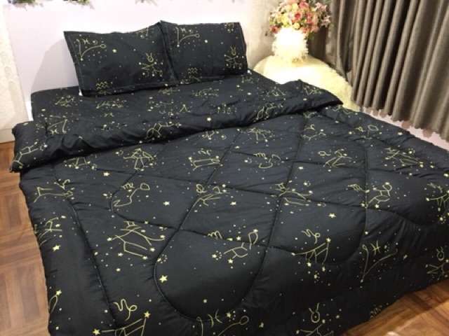 Bộ chăn phao kèm ga chun 2 vỏ gối cotton poly | BigBuy360 - bigbuy360.vn