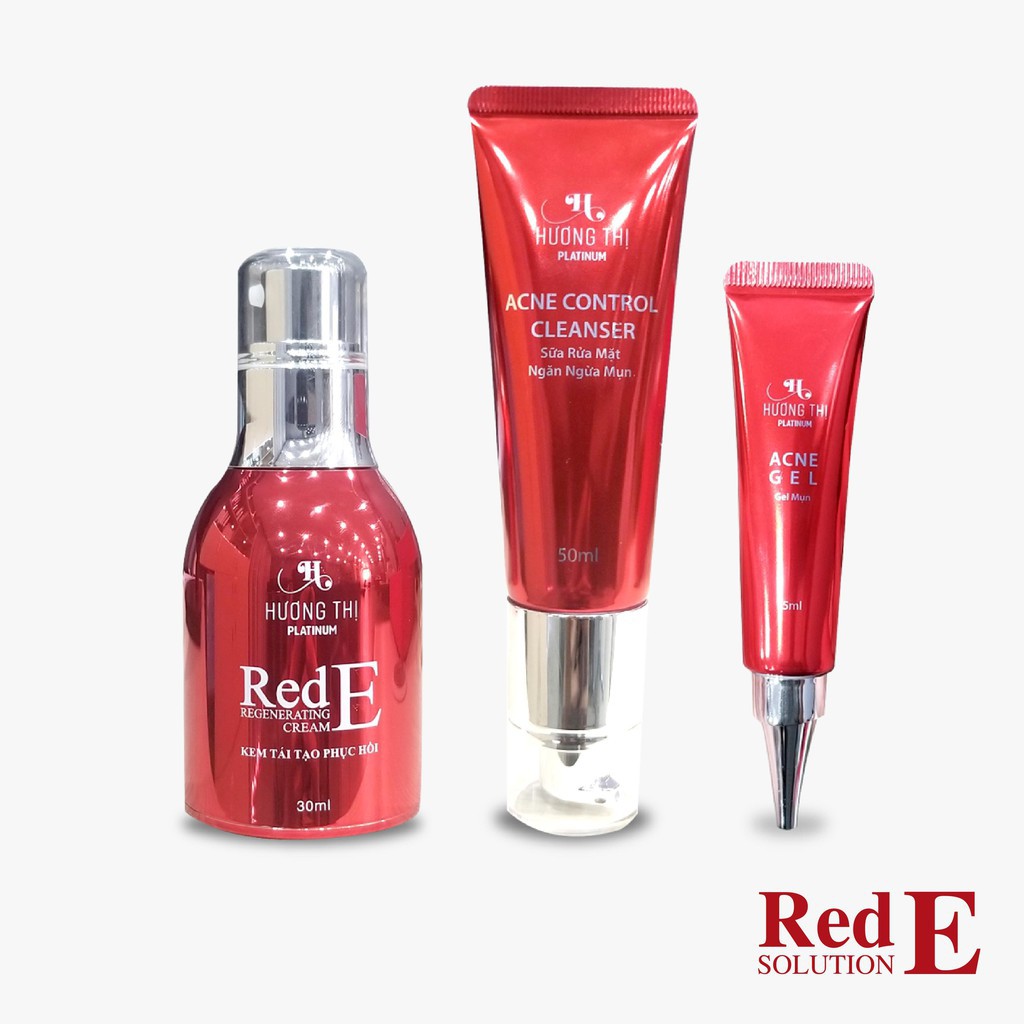 [ FREESHIP] Bộ Trị Mụn Từ Siêu Vitamin E Đỏ Red E Solution Hương Thị 95ml