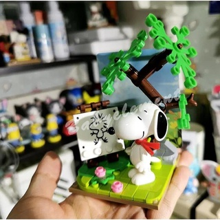Bộ Đồ Chơi Lắp Ráp Hình Chú Chó Snoopy 8 Construct Độc Đáo DIY