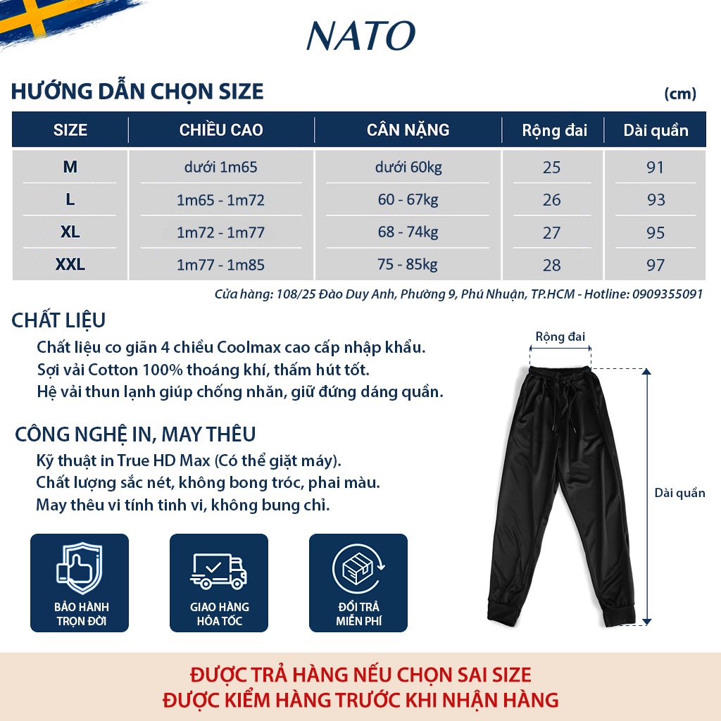 Quần Dài Thể Thao Nam FIT Cotton Vải Thun Lạnh Cao Cấp Trơn Basic Màu Đen Đẹp Quần Jogger Nỉ Vải Gió Có Túi Lỗ Khí NATO