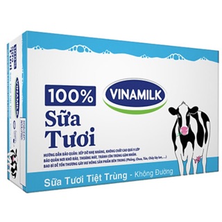 Thùng 48 hộp sữa tươi tiệt trùng 180ml Vinamilk