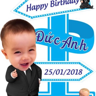 Cây welcome chèn hình bé siêu dễ thương