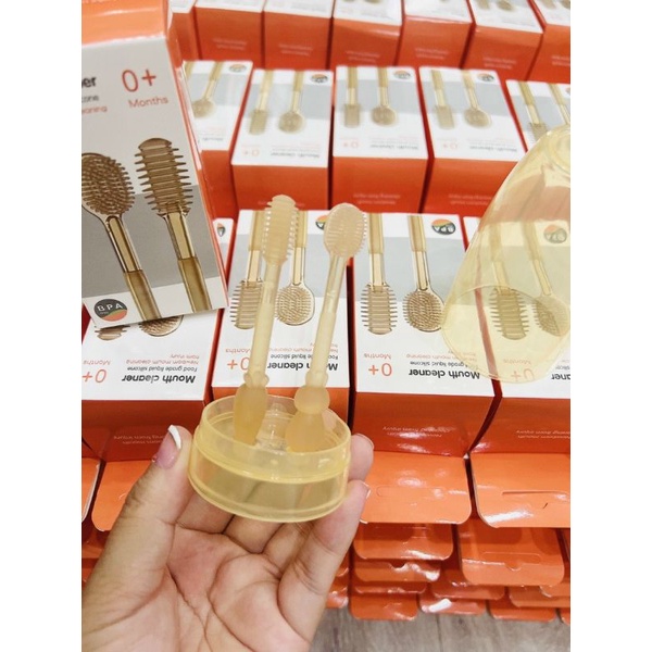 Set Bàn Chải + Rơ Lưỡi Silicon - có hộp - 8 chuẩn đẹp