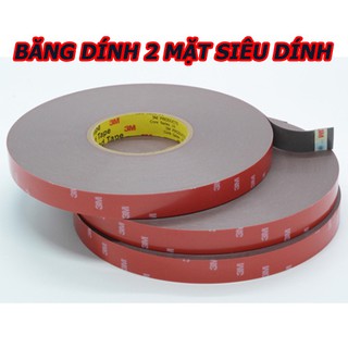 Băng dính 2 mặt chuyên dụng cho ô tô xe hơi, băng keo 3M dán cường lực siêu dính dài 3 met