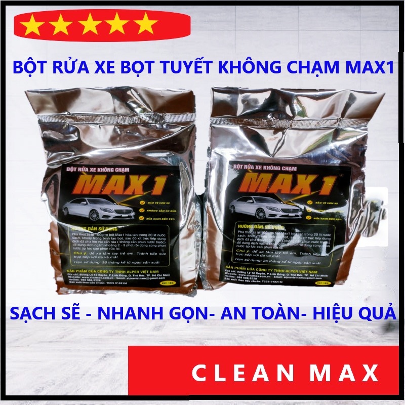 Combo 2 gói bột rửa xe bọt tuyết không chạm MAX1