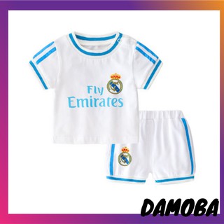 Quần áo trẻ em Bộ bóng đá cho bé trai và bé gái chất cotton thấm hút mồ hôi