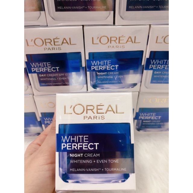 Kem dưỡng sáng da ban ngày L’OREAL WHITE PERFECT DAY CREAM WHITENING+EVEN TONE SPF 17