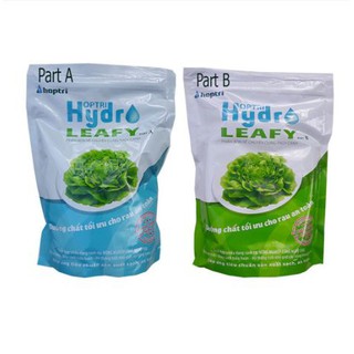 Bộ dinh dưỡng thủy canh rau ăn lá hydro leafy +tặng kèm 50 viên nén sơ dừa pha 1000 lít nước
