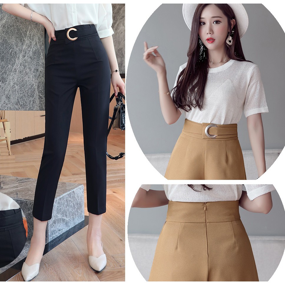 QUẦN TÂY BAGGY Nữ ĐAI KHUYÊN TRÒN, Vải Tuyết Mưa, Có Oversize Big Size 82KG | WebRaoVat - webraovat.net.vn