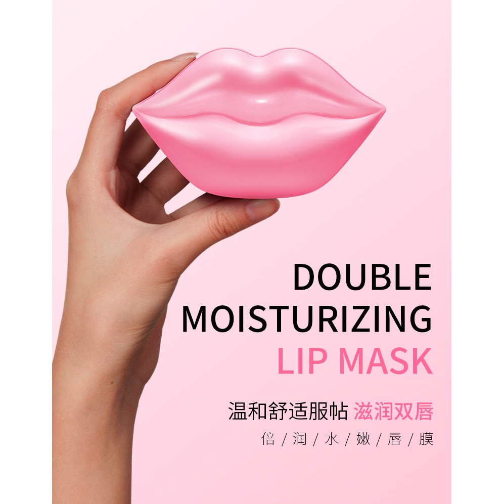 Hộp 20 Miếng Mặt Nạ Môi Hoa Hồng Collagen VEZE Dưỡng Ẩm, Cải Thiện Tình Trạng Môi Khô, Nứt Nẻ Và Làm Hồng Môi Chính Hãng