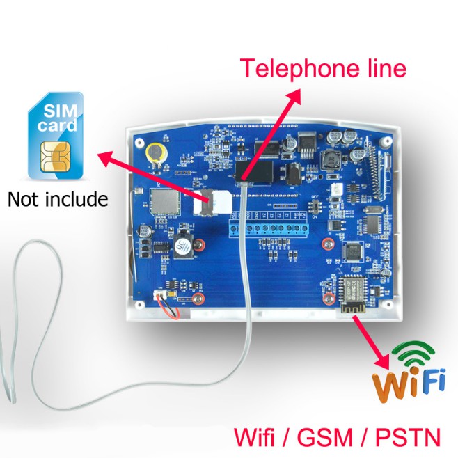 Bộ Trung Tâm Báo Động Chống Trộm Wifi Sim GSM Tuya T3