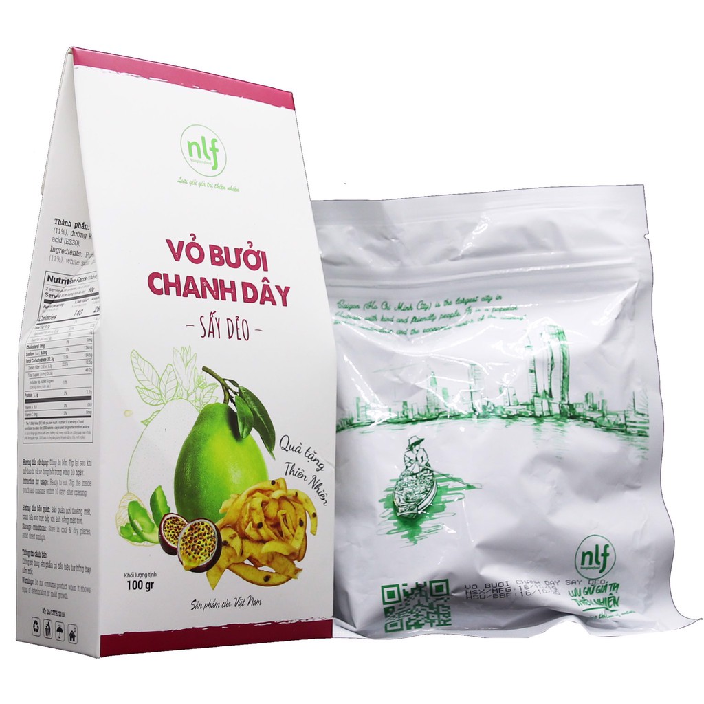 Vỏ bưởi chanh dây sấy dẻo Nong Lam Food tốt cho người bị cao mỡ máu cao mỡ gan, giảm cân hiệu quả